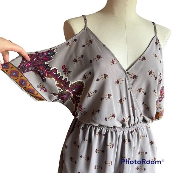 ASTR The Label Sz S Boho Floral Romper Jumpsuit With Pockets - Picture 10 of 15